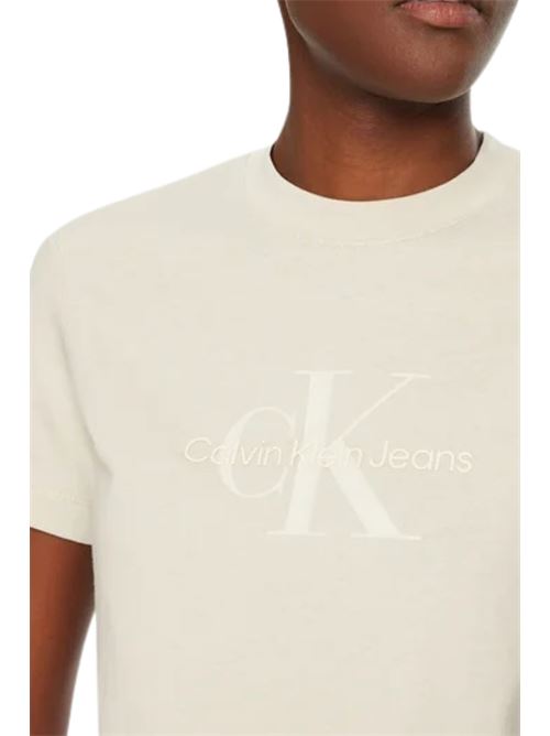 T-shirt regular glossy logo panna Calvin Klein Jeans | J20J224983PDH